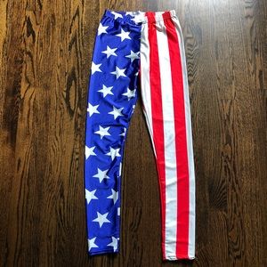 Online Legging Store American Flag Leggings Size M